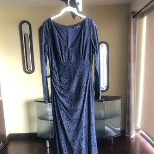 Navy blue crochet maxi dress (worn once!)